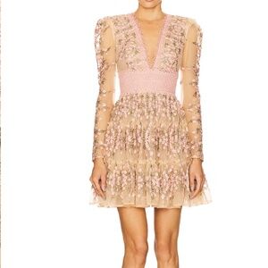 Bronx and Banco Megan Mini Dress in rose pink size XS